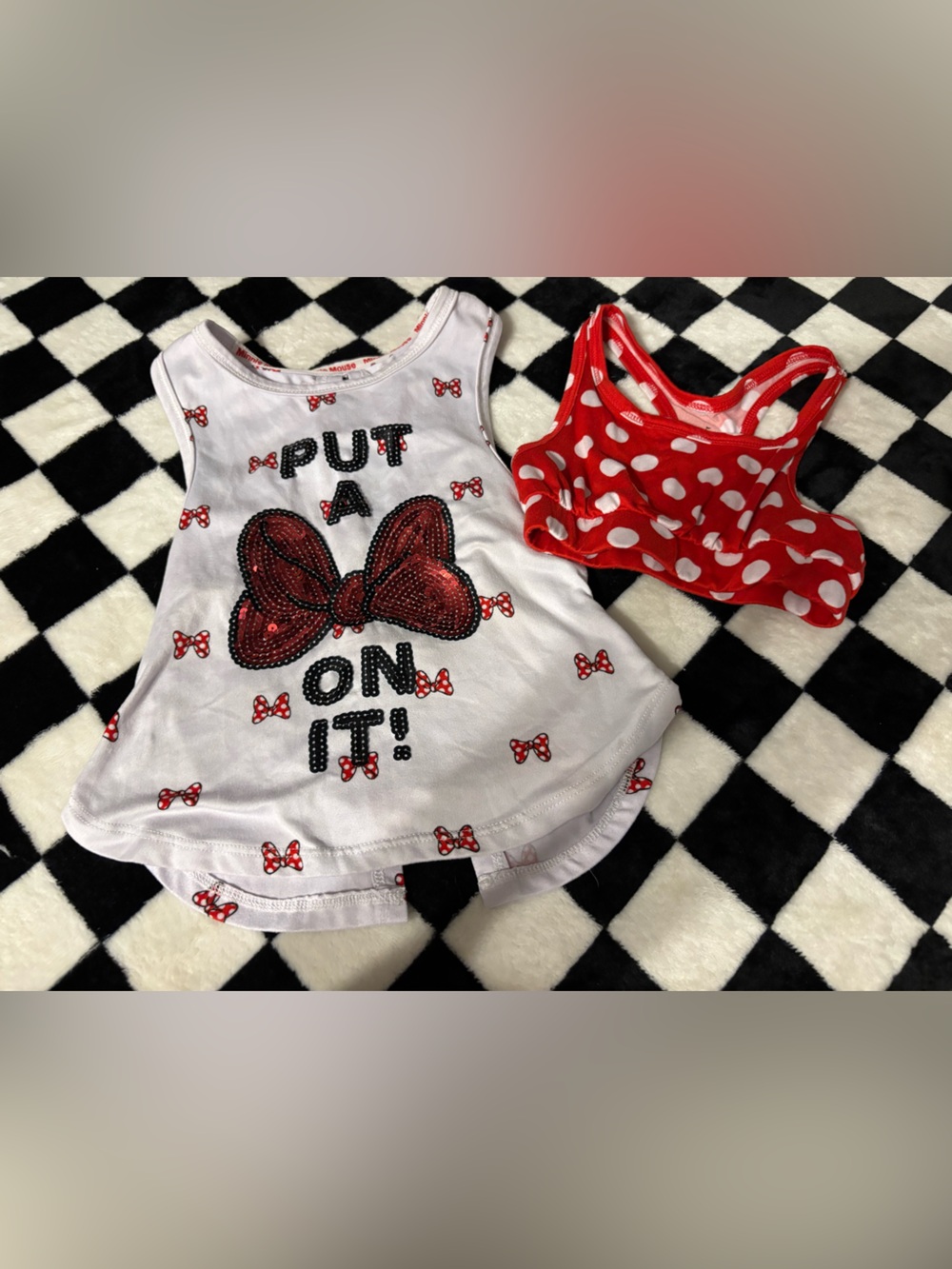 Girls Xsmall Minnie Mouse top